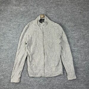 Marc Anthony Jacket Mens Small Cotton Gray French Terry Slim Fit Mock Neck Warm